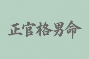 八字格局正官格男命