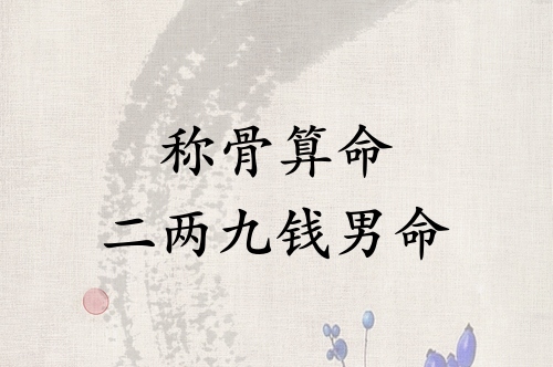 称骨算命二两九钱男命详解 称骨算命二两九钱男命详解